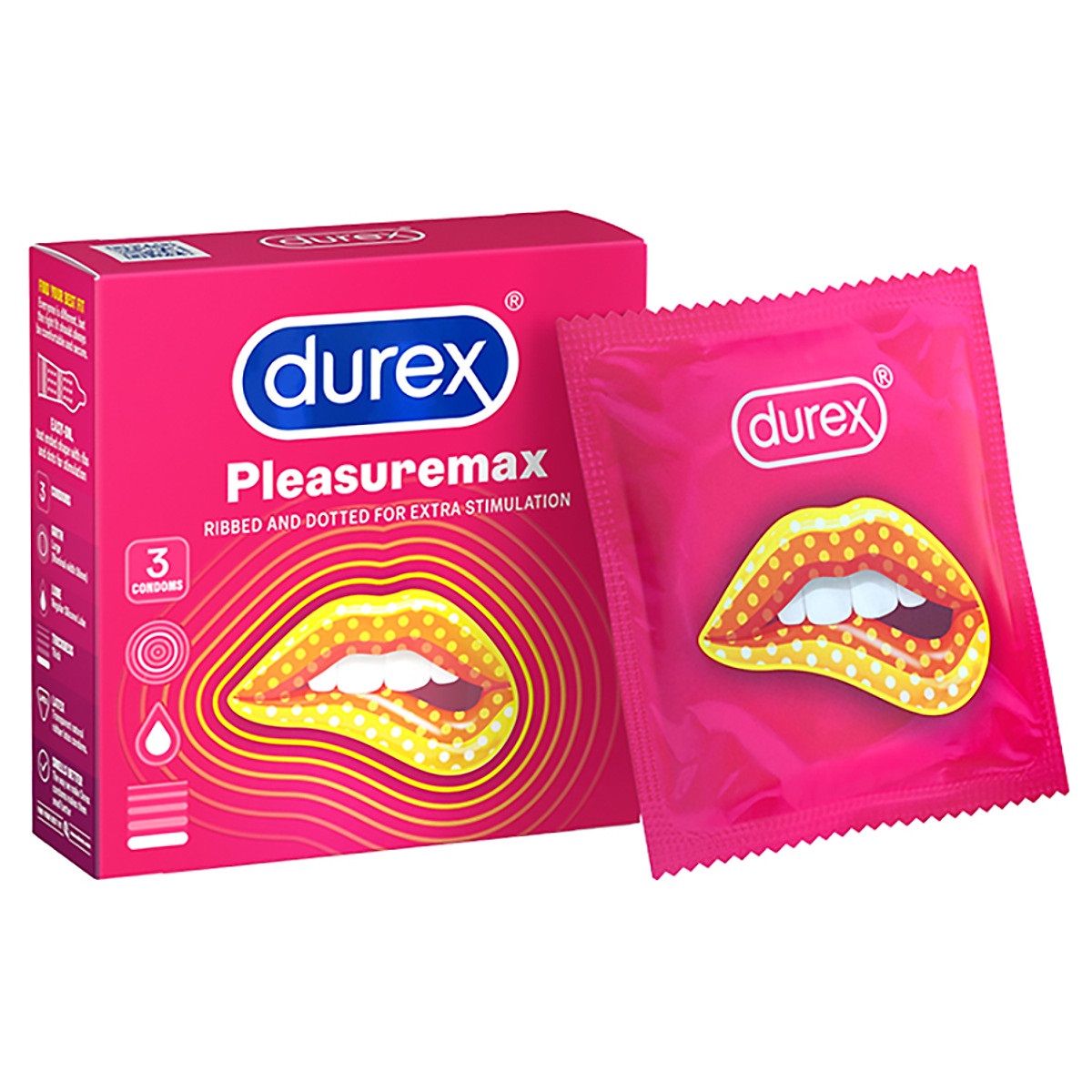 Bao cao su Durex Pleasuremax hộp 3 cái