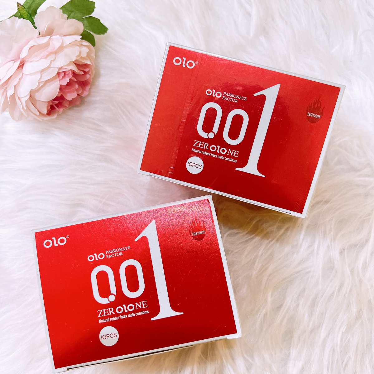 Bao cao su 0.01 OLO Passionate Factor, siêu mỏng, nhiều gel bôi trơn, truyền nhiệt tốt - Hộp 10bcs